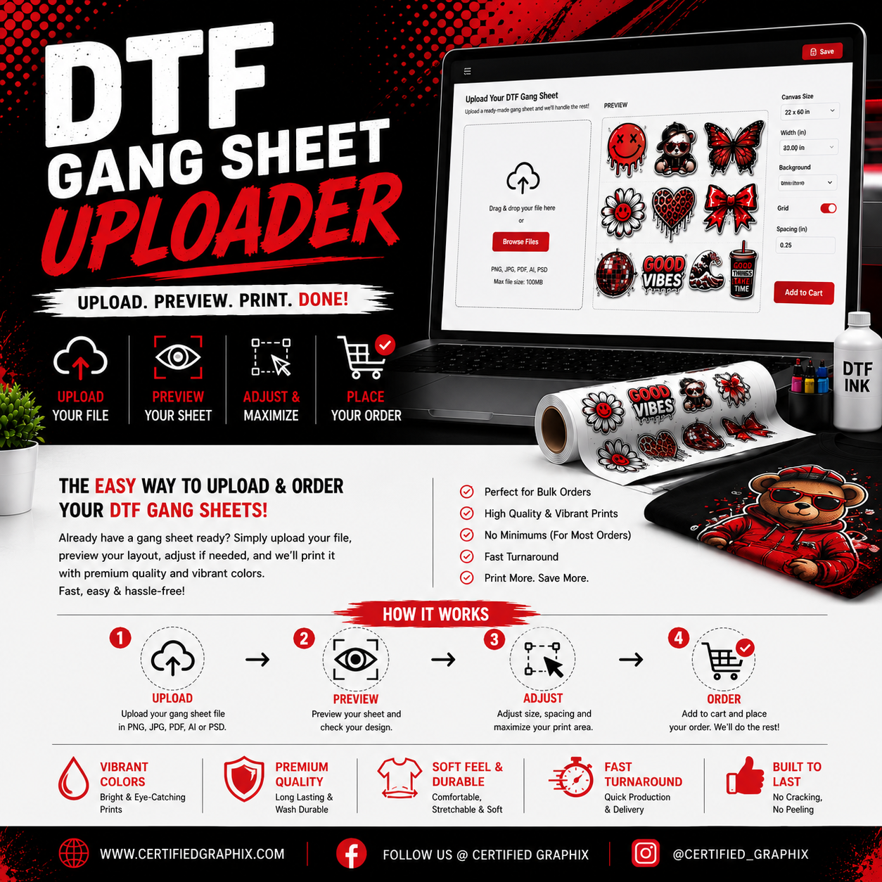 DTF Gang Sheet Uploader