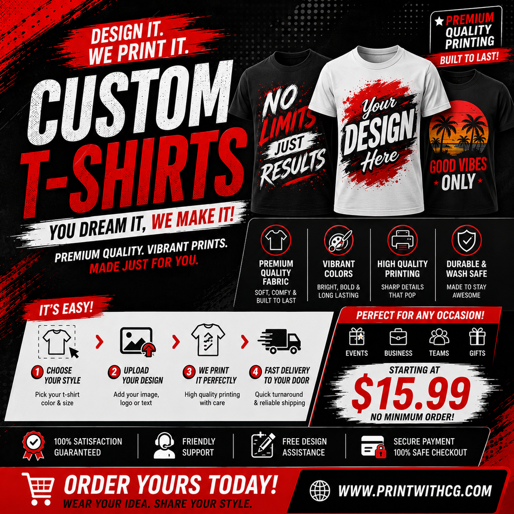 Custom T-Shirts – Designed by You, Made to Stand Out